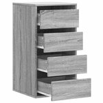 vidaXL Commode d'angle sonoma gris 40x41x76 cm bois d'ingénierie