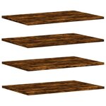 vidaXL Étagères murales 4 Pièces chêne fumé 60x40x1 5cm bois d'ingénierie
