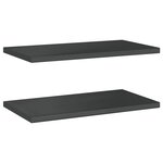 vidaXL Étagères murales 2 Pièces 75x40x3 cm noir acier inoxydable