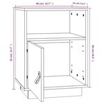 vidaXL Tables de chevet 2Pièces Marron miel 40x34x55cm Bois de pin massif