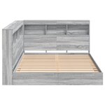 vidaXL Lit bibliothèque gris Sonoma 120x200 cm en bois d'ingénierie