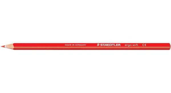 Crayon de couleur ERGOSOFT Triangulaire Mine 3 mm Coloris Rouge STAEDTLER