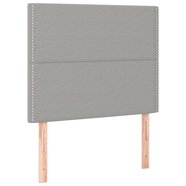 vidaXL Têtes de lit 2 Pièces Gris clair 80x5x78/88 cm Tissu