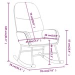 vidaXL Chaise à bascule Gris foncé Tissu