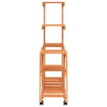 vidaXL Support à fleurs avec roues 95x25x101 cm bois massif de sapin