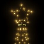 vidaXL Arbre de Noël avec poteau en métal 500 LED blanches chaudes 3 m