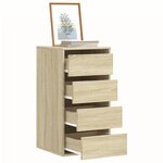 vidaXL Commode d'angle chêne sonoma 40x41x76 cm bois d'ingénierie