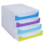 Module De Classement Big Box 4 Tiroirs Chromaline - Couleurs Assorties - Exacompta