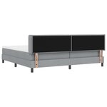 Lit Box Spring vidaXL avec Matelas Gris Clair 200x200 cm Tissu