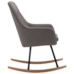 vidaXL Chaise à bascule Gris clair Tissu