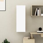 vidaXL Meuble TV Blanc et chêne sonoma 30 5x30x90 cm Bois d’ingénierie