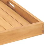 vidaXL Plateau de service 70x70 cm Bois de teck massif