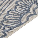 vidaXL Tapis à tissage plat d'extérieur 100x200 cm Motif bleu