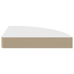 vidaXL Étagères d'angle flottantes 2 Pièces blanc 25x25x3 8 cm MDF