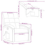 vidaXL Fauteuil de massage inclinable Gris clair Tissu