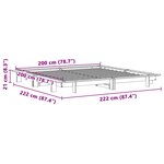 vidaXL Cadre de lit sans matelas blanc 200x200 cm bois massif de pin