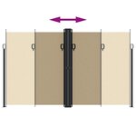 vidaXL Auvent latéral rétractable beige 200x1000 cm