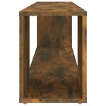 vidaXL Meuble TV Chêne fumé 100x24x32 cm Bois d'ingénierie