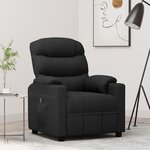 vidaXL Fauteuil inclinable électrique Noir Tissu