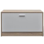 vidaXL Armoire à chaussures 3-en-1 Bois Chêne et blanc