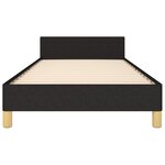vidaXL Cadre de lit sans matelas noir 80x200 cm tissu