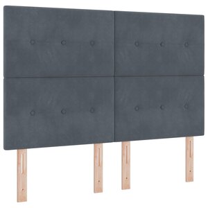 Têtière LED vidaXL Gris foncé 72 cm en Velours