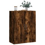 vidaXL Armoire murale chêne fumé 69 5x34x90 cm bois d'ingénierie