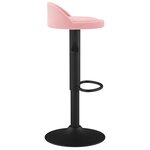 Vidaxl tabouret de bar rose velours