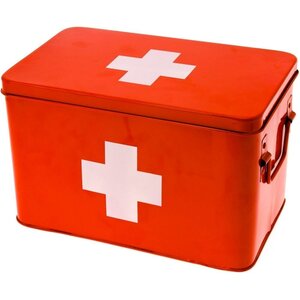 Boîte à pharmacie en métal cross 31.5 x 19 x 21 cm