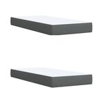 vidaXL Sommier à lattes de lit avec matelas Marron foncé 200x200 cm