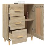 vidaXL Buffet Chêne sonoma 69 5x34x90 cm Bois d'ingénierie