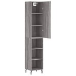 vidaXL Buffet haut Sonoma gris 34 5x34x180 cm Bois d'ingénierie