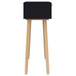 vidaXL Table console Noir 80x30x75 cm Bois massif pin /rotin naturel