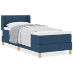 Lit à ressorts vidaXL avec matelas bleu 80x200 cm en tissu