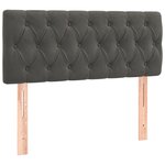 vidaXL Sommier à lattes de lit et matelas Gris foncé 90x190 cm Velours