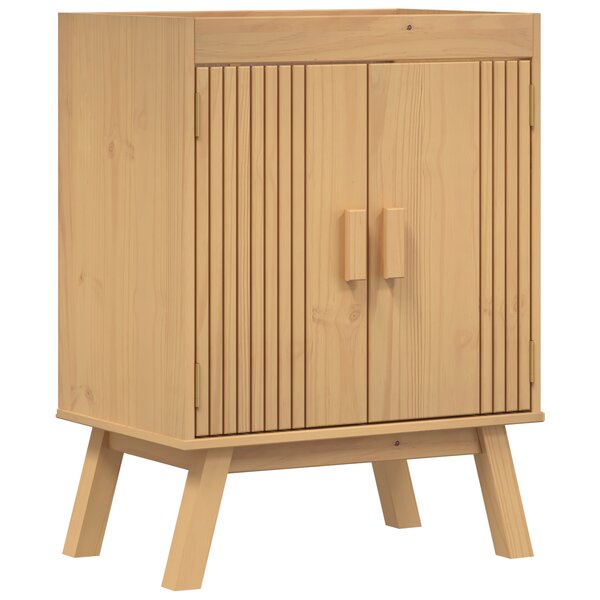 vidaXL Meuble sous lavabo 114x43x73 5 cm en bois de pin massif