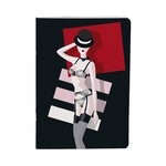 1 Cahier Piqué A5 - Lignées - Chantal Thomass Modèle Aléatoire