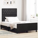 vidaXL Cadre de lit Noir 120x200 cm Velours