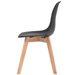 vidaXL Chaises à manger lot de 4 Noir Plastique