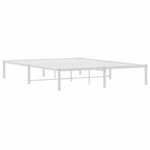 vidaXL Cadre de lit métal blanc 160x200 cm