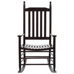 vidaXL Chaise à bascule avec siège incurvé Marron Bois de peuplier