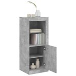 vidaXL Buffet avec lumières LED gris béton 41x37x100 cm