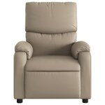 vidaXL Fauteuil de massage inclinable électrique cappuccino similicuir