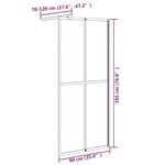 vidaXL Écran de douche 90x195 cm Verre trempé foncé
