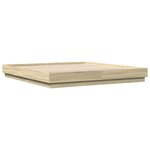 vidaXL Cadre de lit avec LED sans matelas chêne sonoma 200x200 cm