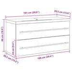 vidaXL Cabinet de lavabo de salle de bain avec lavabo intégré en bois récupéré