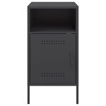 vidaXL Table de chevet noir 36x39x68 cm acier laminé à froid