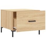 vidaXL Table basse Chêne sonoma 50x50x40 cm Bois d'ingénierie