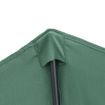 Demi parasol  parasol de balcon 5 entretoises métal polyester 2 69L x 1 38l x 2 36H m vert