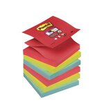 Lot de 6 Blocs Znotes SUPER STICKY VITAMINE 90 feuilles 76X76mm POST-IT